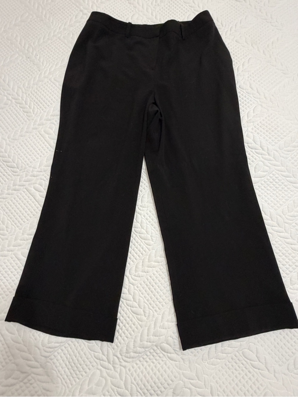 Women's Black Wide-Leg Dress Pants Sz 14